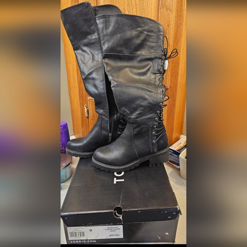 Tall wide calf boot